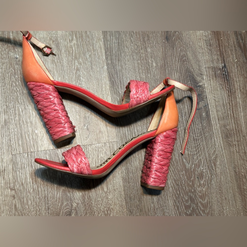 Sam Edelman Women's Yoana Raffia Leather Coral
Ankle-High Heel women size 9 - Picture 7 of 17